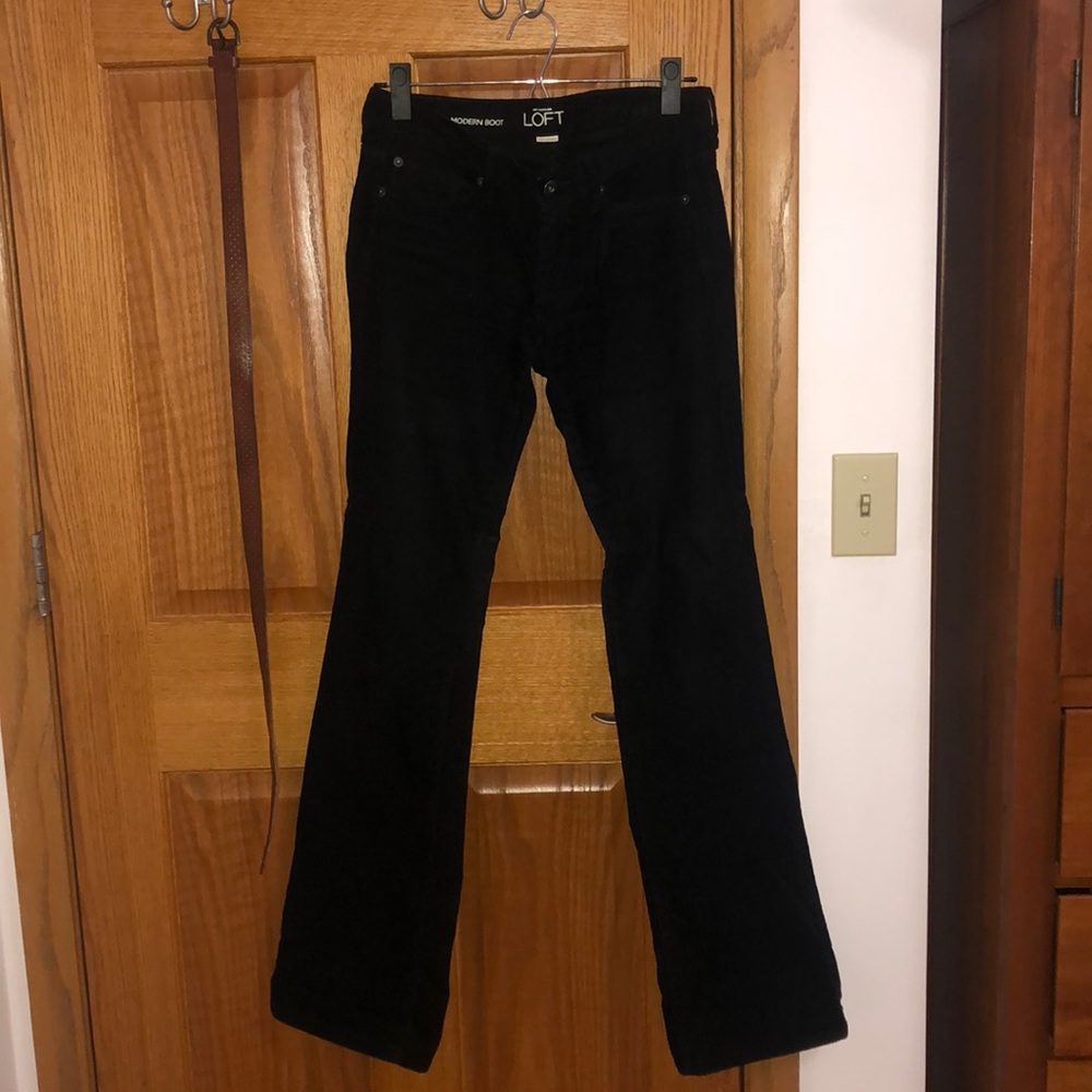 Black corduroy pants